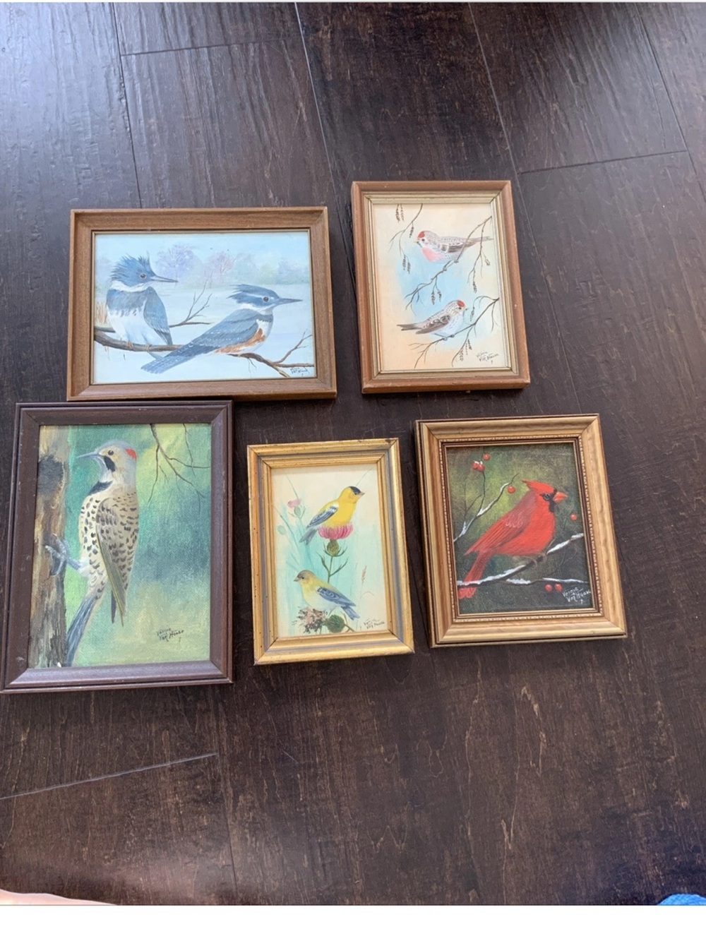 Vernie Van Hoose Lot Of 5 Bird Paintings Framed